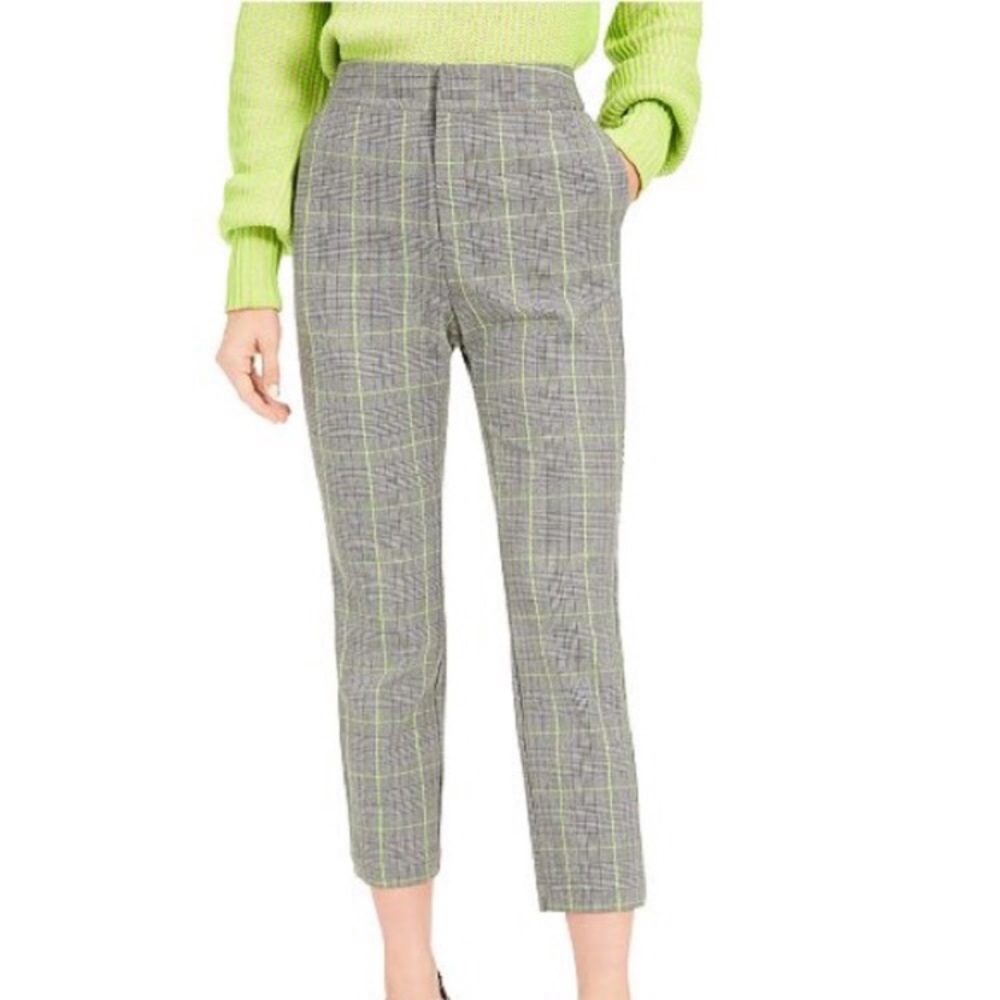 NWOT Becca Tilley x Bar III PLAID MAI TAI PANTS